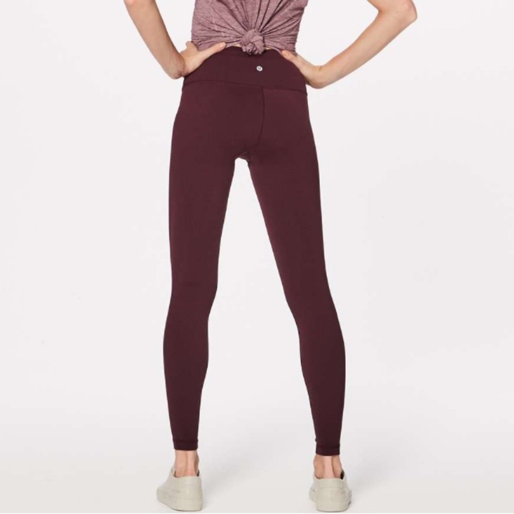 Lululemon Wunder Under Hi-Rise Leggings Tight (Full-On Luon 28") Garnet
